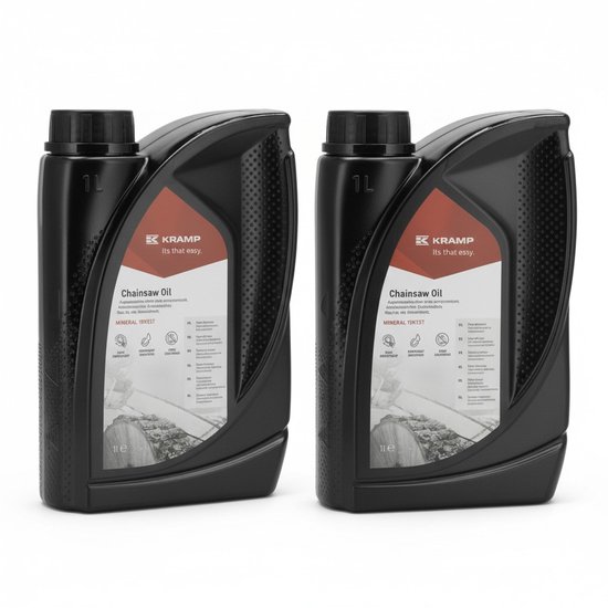 Kettingzaagolie 2×1L – Heavy-Duty Klevende Smeerolie – Universeel voor Alle Kettingzagen – Voordeelverpakking van MobiQuip