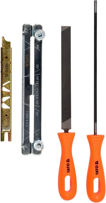 Kettingzaagslijpset met Ronde Stalen Vijl voor Bladen van 4,0 mm