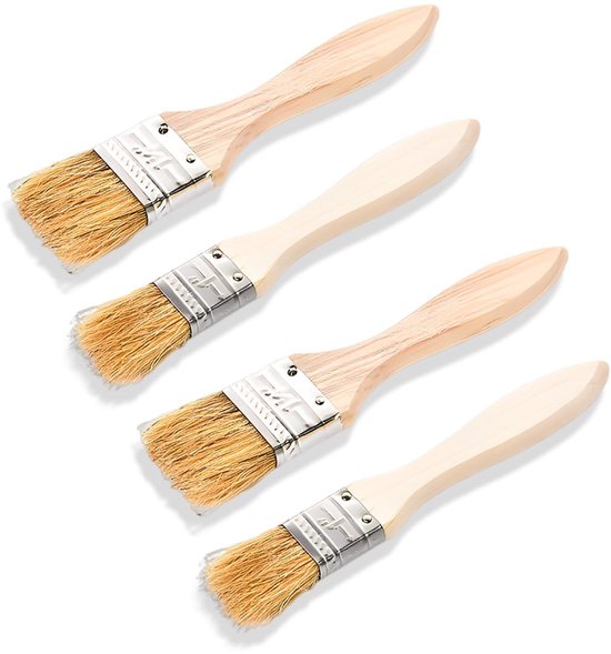 Keukenborstel met natuurlijke haren, keukenborstel, bakborstel, hittebestendig, voor vlees, gebak, keuken
