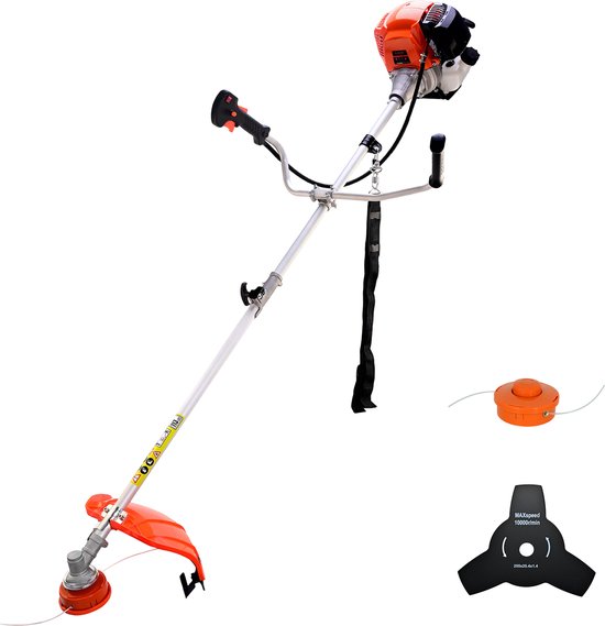 Kibani 4-takt Bosmaaier Benzine - 31 cc - 1,2 pk - Grastrimmer - Incl. Draadkop en 3-tands Mes