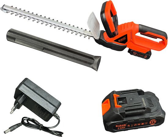 Kibani Accu Heggenschaar – inclusief 2000mAh li-ion accu – 51 cm Zwaardlengte - 18V van Merkloos	