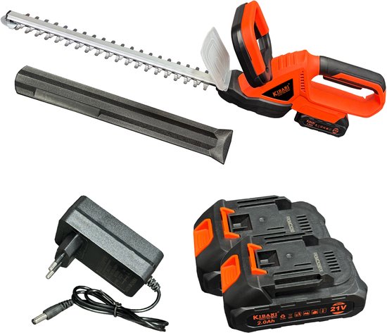 Kibani Accu Heggenschaar – inclusief twee li-ion accu's 2000 mAh – 51 cm Zwaardlengte - 18V van Merkloos	