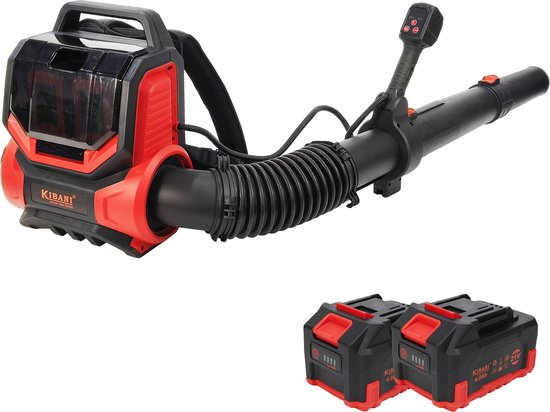 Kibani Accu Rugbladblazer 42V - Incl. 2x 21V 4.0Ah Accu - 252 km/u - 1200 m³/u - Brushless - Turbo - Ruggedragen Bladblazer