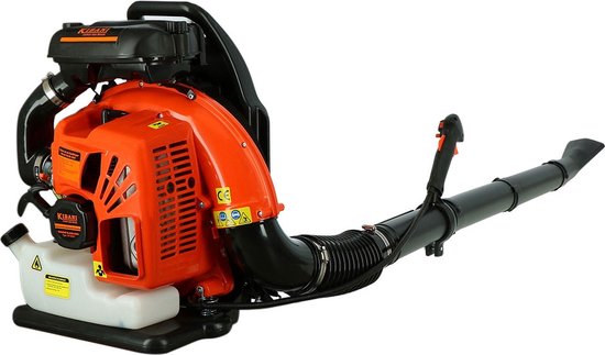 Kibani Benzine Bladblazer 63.3 cc / 3.6 pk - Luchtsnelheid 280 km/h - 2700W - Ruggedrager - Bladblazers van Kibani