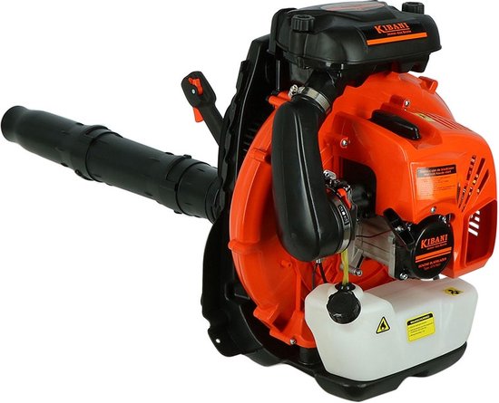 Kibani Benzine Bladblazer 75.6 cc / 5 pk – Luchtsnelheid 332 km/h – 3100W - Ruggedrager - Bladblazers van Kibani