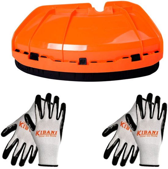 Kibani Bosmaaier Beschermkap voor Bosmaaiers – Inclusief Bevestiging & 2 Werkhandschoenen van Kibani