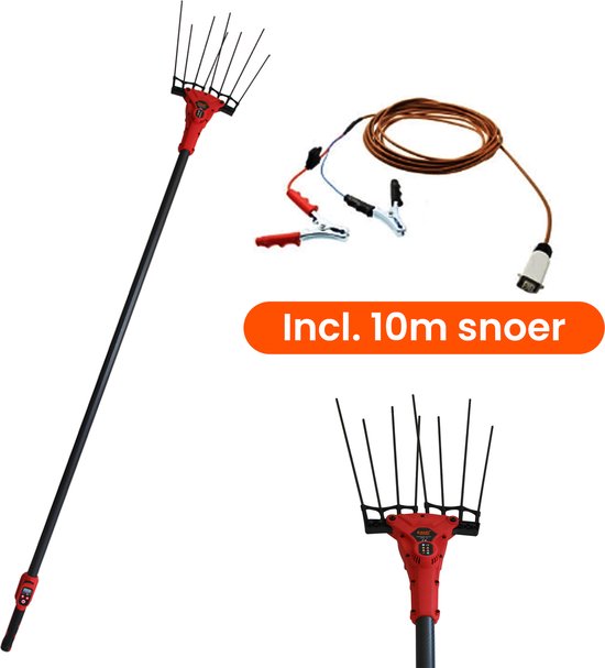Kibani Elektrische Olijven Oogster - Fruitplukker - Olijven Plukker - 12 Volt - 12000-17000 RPM - Vibrerende Plukker - Lichtgewichte 2,4kg Olijven schudder - 250 Watt