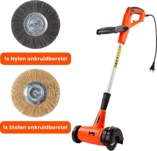 Kibani elektrische onkruidborstel 400W - Inclusief 2 borstels - 11cm diameter - Voegenreiniger - Stalen en Nylon borstel - Voegenborstel - Onkruidverwijderaar - Onkruidverdelger - Voegborstel van Kibani