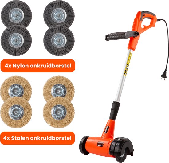 Kibani elektrische onkruidborstel 400W - Inclusief 8 borstels - 11cm diameter - Voegenreiniger - Stalen en Nylon borstel - Voegenborstel - Onkruidverwijderaar - Onkruidverdelger - Voegborstel van Kibani