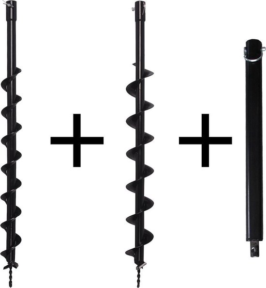 Kibani grondboren set 60 mm + 80 mm + verlengstuk van Kibani