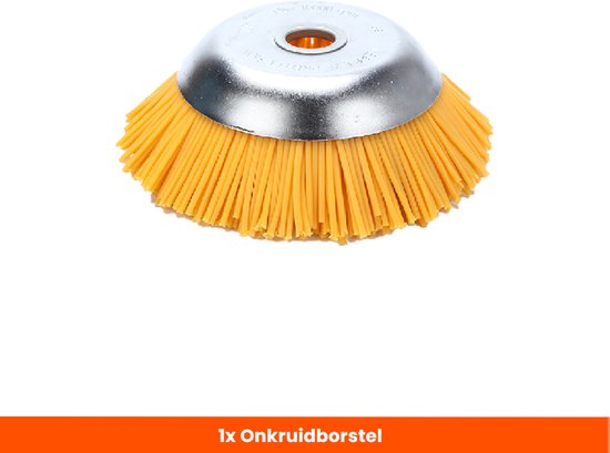 Kibani nylon onkruidborstel 20cm - onkruidborstel bosmaaier - voegenborstel - staalborstel - onkruidverwijderaar - grastrimmer nylon - universele nylon onkruidborstel van Kibani