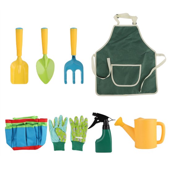 Kids Garden Hand Tool Kit - Kids Gardening Tool Set - 9-delige set van AUTOWNINTEX