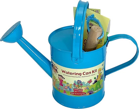Kinder Gieterset met Handgereedschap en Tuinhandschoenen - Blauw