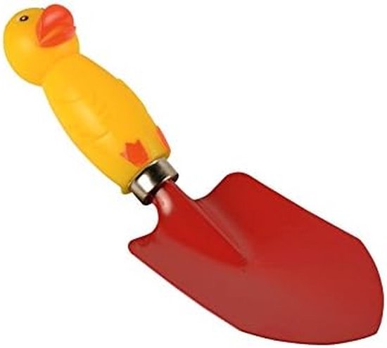 Kinder schepje - Tuin speelgoed - Buiten spelen - Met eend motief - 19 cm - Rood geel