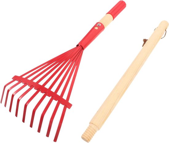 Kinder Tuin Rake - Bodem Snijder Grasmaaier - Buiten Tuinieren - Afneembaar Ontwerp - 68 cm - Rood