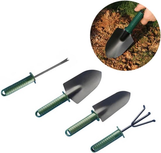 Kinder Tuingereedschap Set - Mini Tuin Tools - Kamerplanten Verzorgen - Duurzaam Metaal - 4 Delig - Zoals Getoond van Kinder