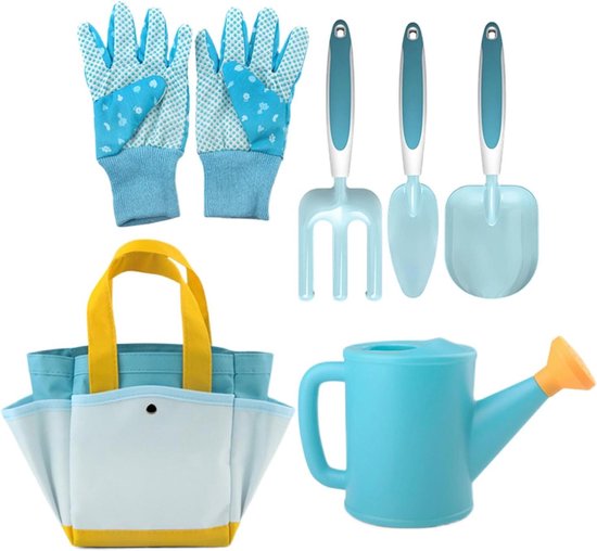 Kinder Tuingereedschap Set - Tuin speelgoed - Buiten spelen - 6 Delig met tas