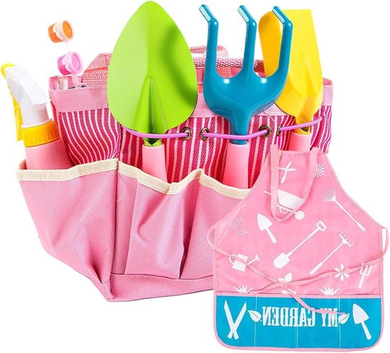 Kinder Tuingereedschap Set - Tuin Speelgoed - Buiten Spelen - Lichtgewicht Ergonomisch - 22 x 19 x 12 cm - Roze
