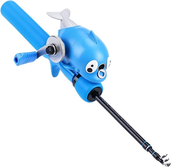 Kinder Vishengel - Telescopische Hengel - Vissen Leren - Antislip Handvat - 1.2 meter - Blauw