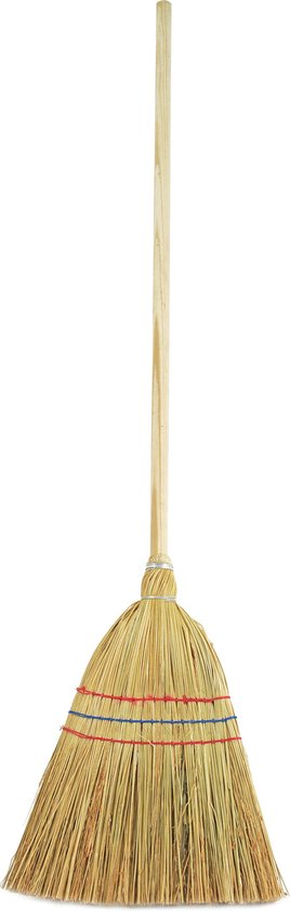 Kinderbezem stro met steel 90 cm - Schoonmaakartikelen/Kamerbezems van Handover