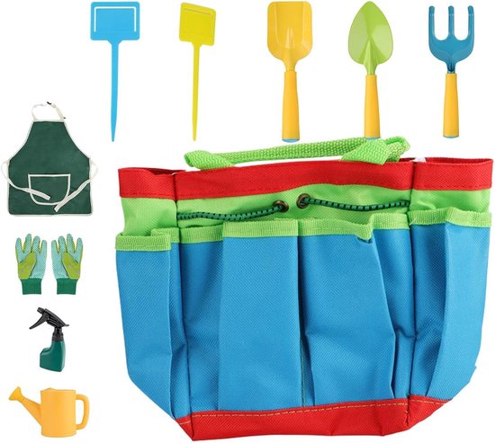 Kindertuingereedschap Set - Buiten Speelgoed - Tuinieren en Spelen - Veilig en Duurzaam - 10 Delig - Multicolor