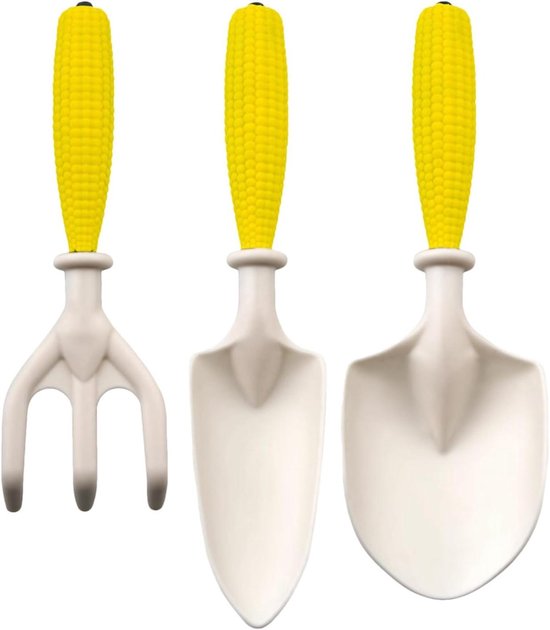 Kindertuingereedschap Set - Mini Schep Hark - Spelend Leren - Ergonomische Handgreep - 3 Delig - Levendige Kleuren