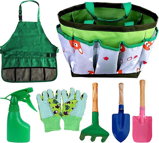 Kindertuingereedschap Set - Speelgoed voor buiten - Samen tuinieren - Kindvriendelijk ontwerp - 7 Delig - Multicolor
