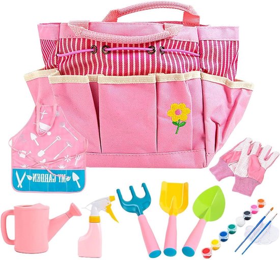 Kindertuingereedschap Set - Tuin speelgoed Kinder tuinset - Buiten spelen - Roestbestendige metalen koppen