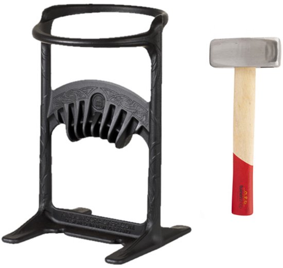 Kindling Cracker King XL Houtklover + Moker - Gietijzer - Zwart van Kindling Cracker
