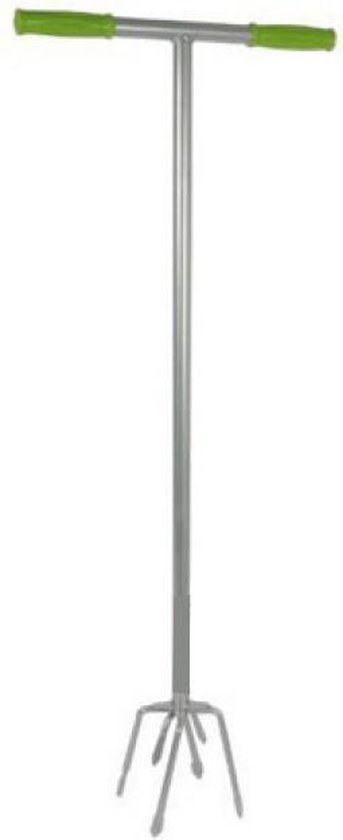 KINZO GARDEN Tuinwoeler – Grondboor Antislip Handvaten - 96 X 38CM – Staal - Groen/Zilver van Kinzo