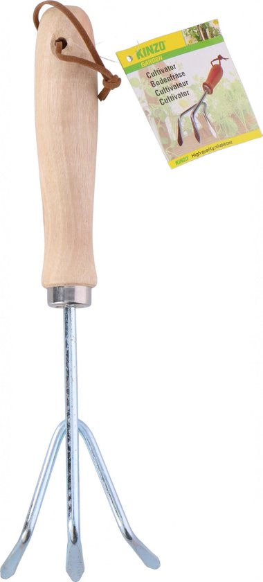 Kinzo Handcultivator 26,5 X 7,8 X 3,8 Cm Hout/staal van Kinzo