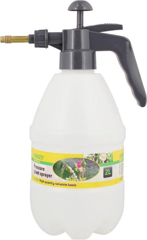 Kinzo "hoge" drukspuit met overdrukventiel plantensproeier 2 liter