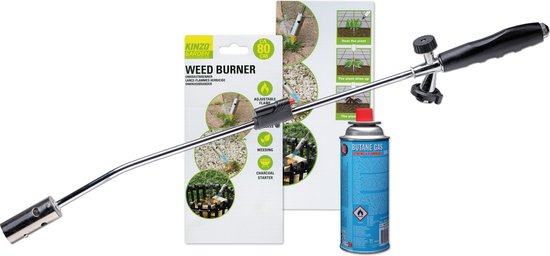 Kinzo Onkruidbrander met Regelbare Gastoevoer Inclusief Gasfles – Voordeelset van Kinzo