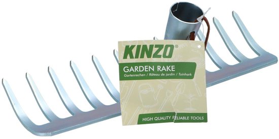 Kinzo Tuinhark - metaal - zonder steel - 29,5 cm - 12 tanden - tuinwerk van Merkloos	