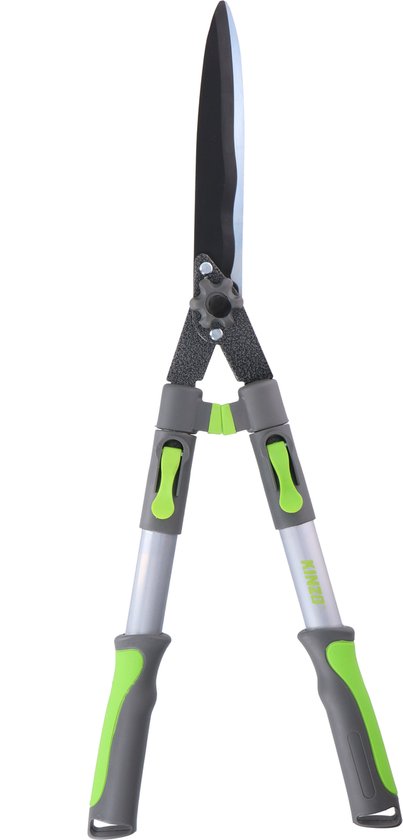 Kinzo Verlengbare Heggenschaar 65-87CM - Snoeischaar met Anti-Kleef Laag - Ergonomische Handgrepen - 65 x 26 x 2,8 CM - Groen/Grijs van Kinzo