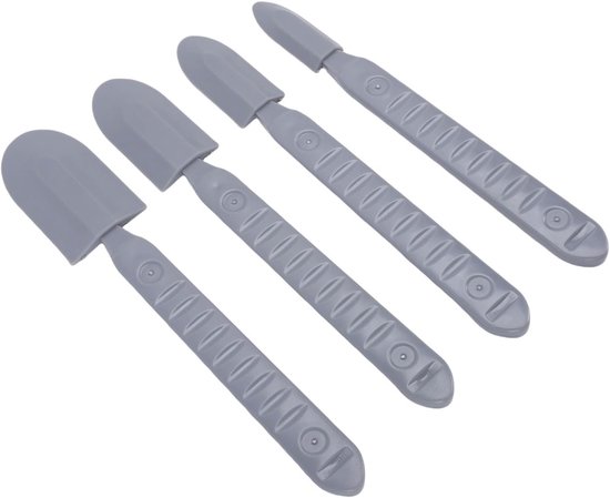 Kit Afwerkingsgereedschap - Kit Spatel - Tegels Afdichten - 4 Flexibele Maten - 27 x 11 x 3 cm van Merkloos	