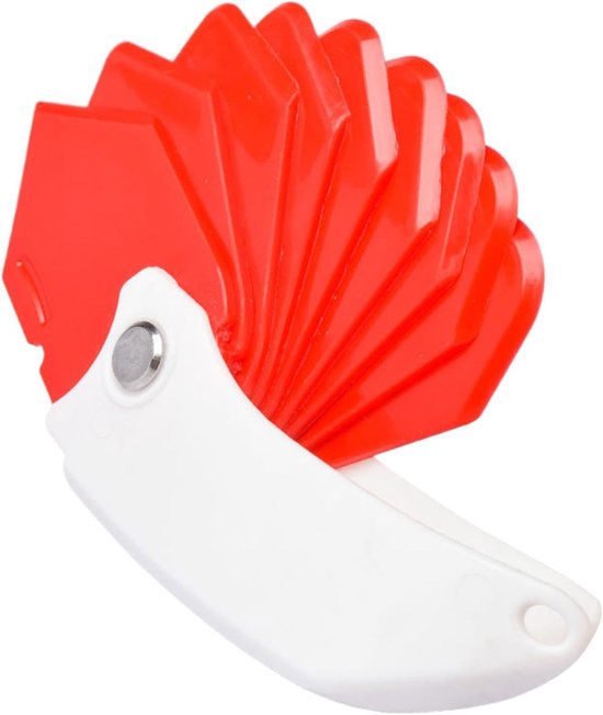 Kit Afwerkingstool - Gladstrijker Voegengereedschap - Kitranden Afwerken - 9-in-1 Multifunctioneel - 15 cm - Rood