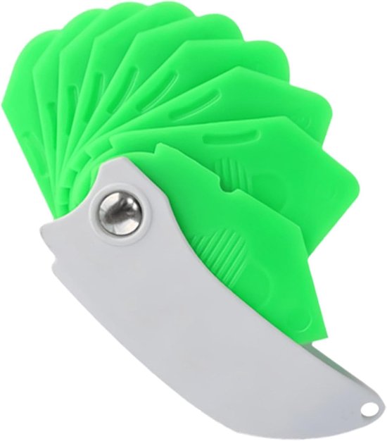 Kit Gereedschap - Kitverspreider Voeger - Kitranden Afwerken - 9-in-1 Functie - 15 cm - Groen
