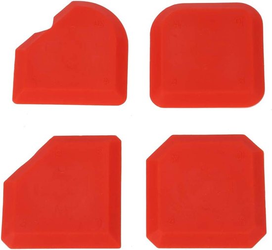 Kit Gereedschap Set - Kitmes Kitspatel - Kit Afwerken - Verschillende Hoeken - 4 Stuks - Niet gespecificeerd