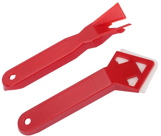 Kit gereedschap set - Voegschraper kit - Naden afwerken - Veelzijdige randen - 2 stuks - Grijs