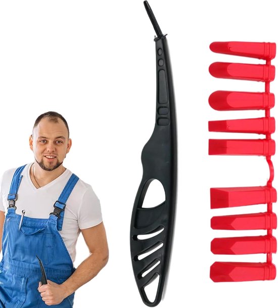 Kit Verwijderaar - Voegenspatel Schraper - Kitten Verwijderen - 9 in 1 Multifunctioneel - 22.3 x 3 cm - Grijs van Merkloos	