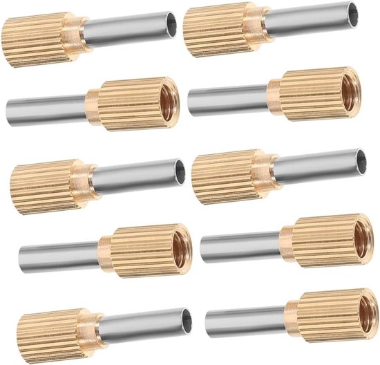 Kitspuitmonden Set - Voegmondjes - Voegwerk Afwerken - Roestvrij Staal - 10 Stuks - Diverse Kleuren