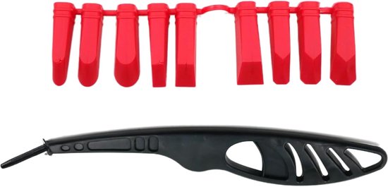 Kitverwijderaar Schraper - Voeggereedschap Kitspatel - Renovatie Badkamer Keuken - 9-delige Set Duurzaam - 223 x 3 cm - Meerkleurig van Merkloos	