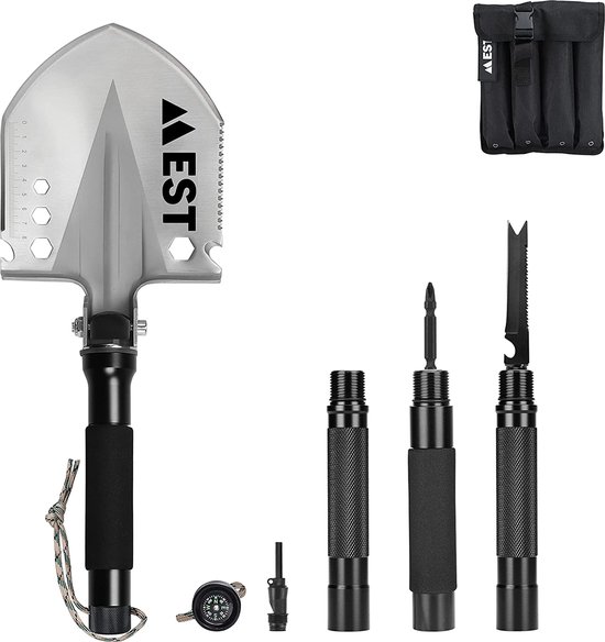 Klapspade - Opvouwbare spade - mini-campingschep - Vouwschep - Klapschop van LifeGoods