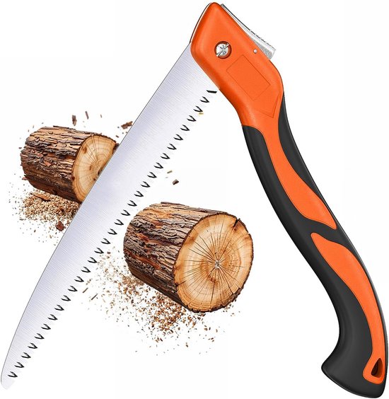 Klapzaag voor Tuin en Camping - Handzaag met SK5 Koolstofstaal, Opvouwbaar, Ideaal voor Snoeien en Houtbewerking van Merkloos	