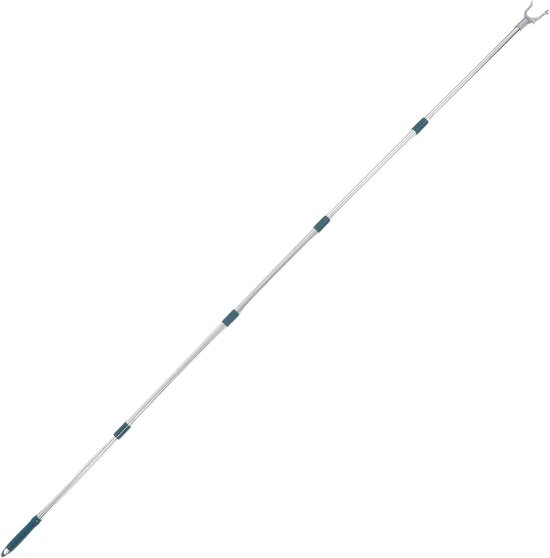 Kledingstok Telescopisch - Verstelbare Stang - Kleding Ophangen - Roestvrij Staal - 201 cm Lang - Zilver
