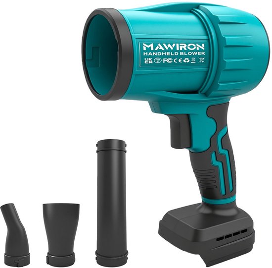 Kleine draadloze bladblazer, krachtige blazer met 38.000 toeren per minuut, handzame elektrische bladblazer voor het schoonmaken van huis, het wegblazen van bladeren, auto en tuin. Batterij niet inbegrepen. van Merkloos	