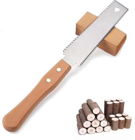 Kleine handzaag voor houtbewerking - Ergonomische trekzaag met houten handvat van Merkloos	