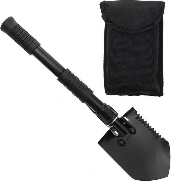 Kleine klapschep/vouwschep met houweel en hoes 41 x 13 cm - Outdoor/survival accessoires van Klein
