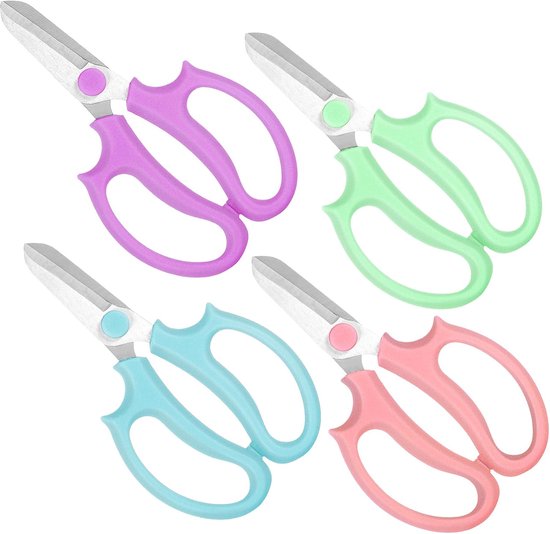 Kleine Snoeischaar - Set van 4 - Bloemisten Scharen met Antislip Handvat - Oogstschaar - Rozen Scharen - Wijnschaar - Wonder Scharen voor Bonsai - Planten van Merkloos	